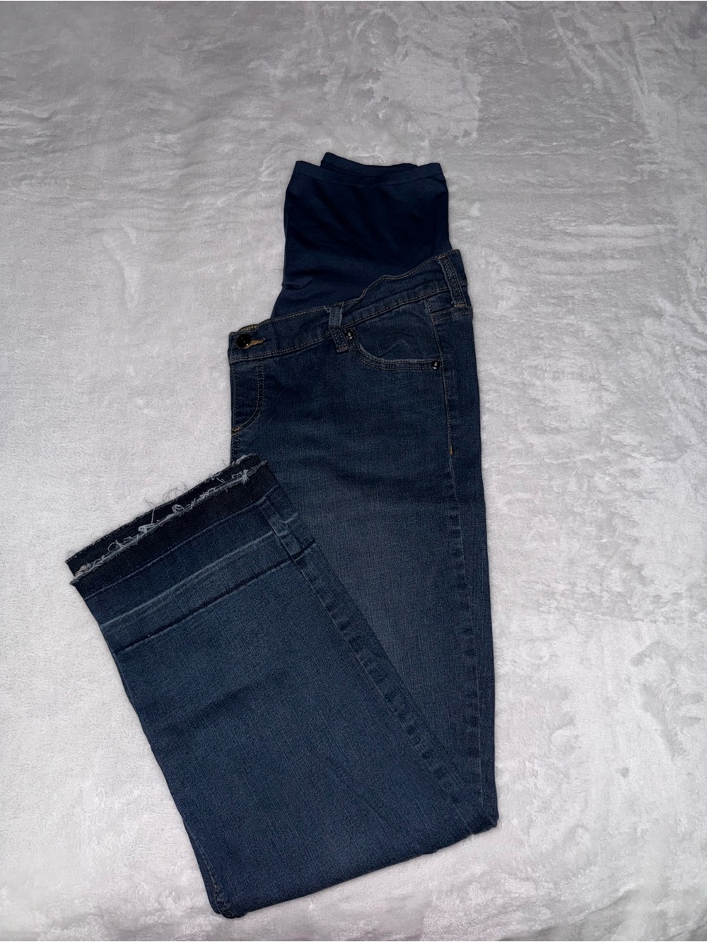 Time and Tru Dark Blue Maternity Jeggings with Stretch Panel